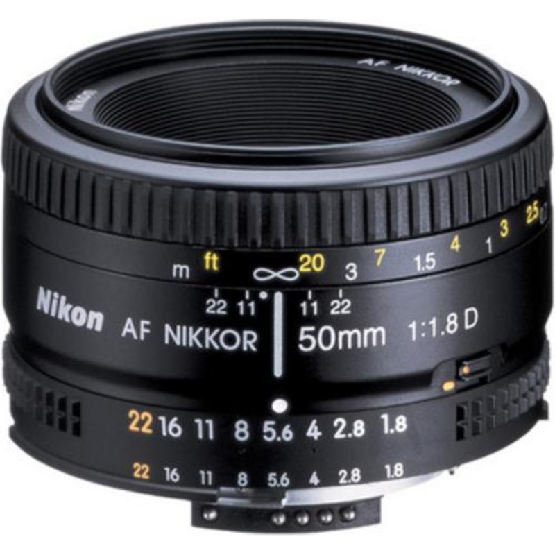 Nikon AF FX Full Frame NIKKOR 50mm f/1.8D Lens with Auto Focus + 5-Year USA Warranty