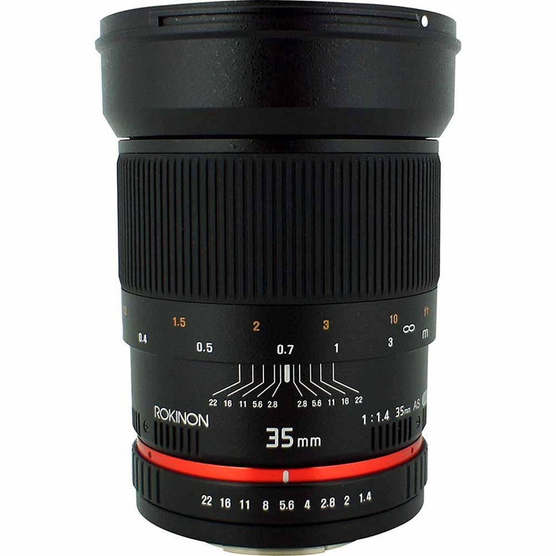 Rokinon 35mm F/1.4 AS UMC Wide Angle Lens for Nikon with Automatic Chip RK35MAF-N