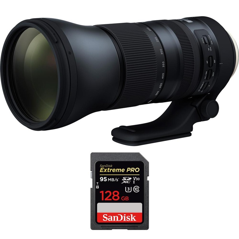 Tamron SP 150-600mm F/5-6.3 Di VC USD G2 Zoom Lens for Nikon + 128GB Memory Card
