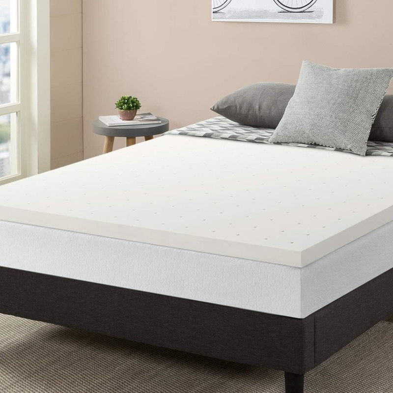 Best Price Mattress Inc. 2.5 Inch Memory Foam Mattress Topper with Ventilated Cooling , Short Queen