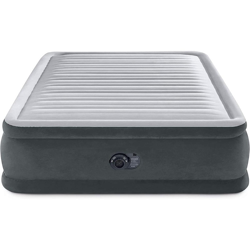 Intex Comfort Plush Elevated DuraBeam Airbed w/ Internal Electric Pump (18 Inch Queen)