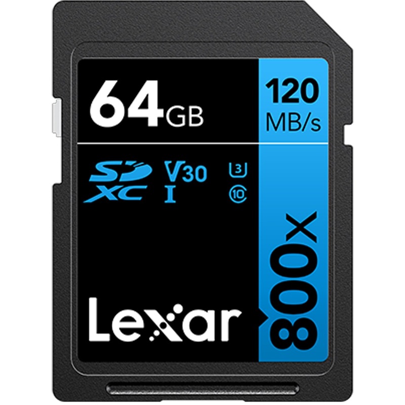 Lexar High-Performance 800x PRO BLUE Series 64GB SDXC Memory Card