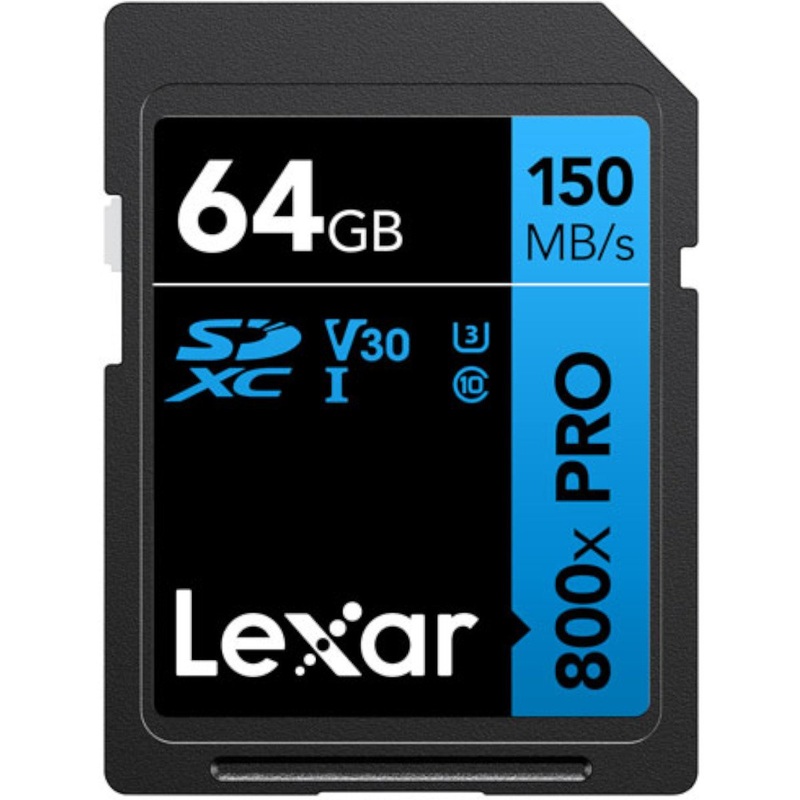 Lexar High-Performance 800x PRO BLUE Series 64GB SDXC Memory Card, 2 Pack
