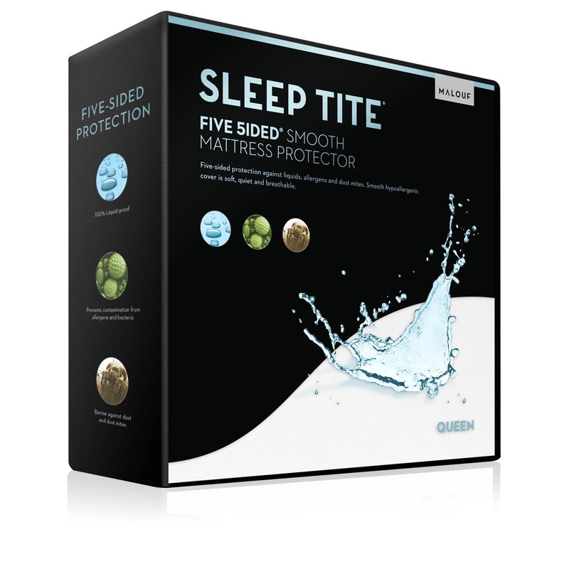 Malouf Five 5ided Smooth Waterproof Mattress Protector, Full (SL0PFF5P)
