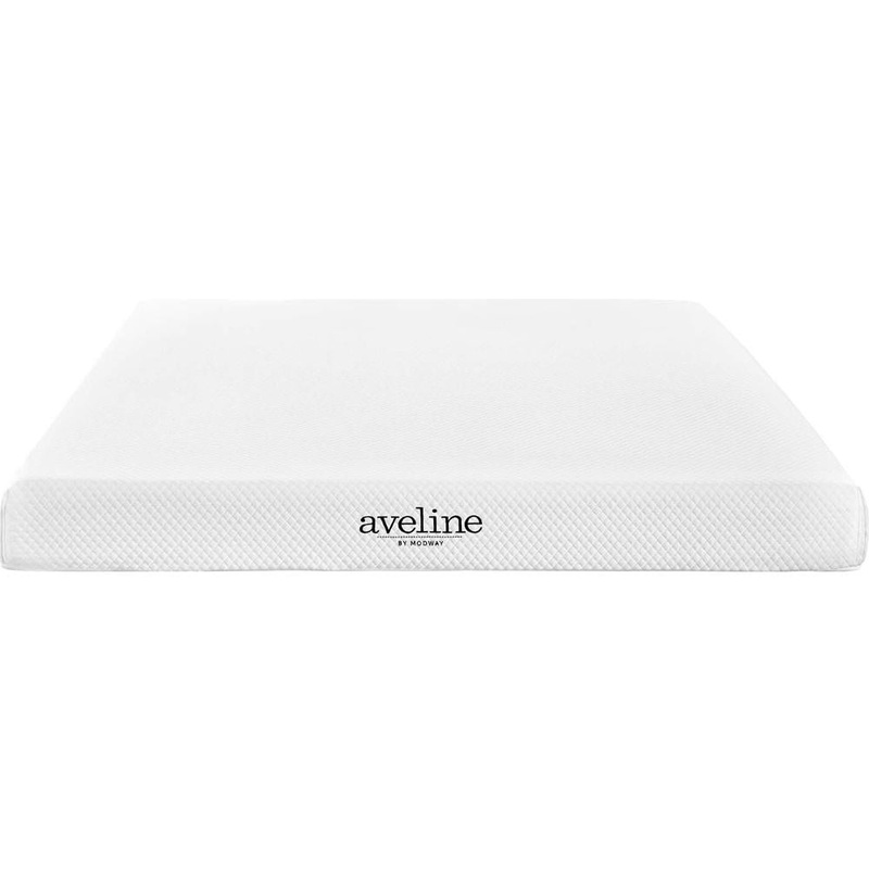 Modway Aveline 6 Inch Bed Mattress Conventional - Queen (White)