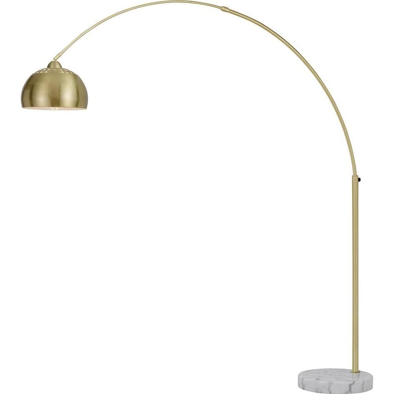 Elements Orb Floor Lamp with Metal Globe in Brushed Gold - 9121-FL