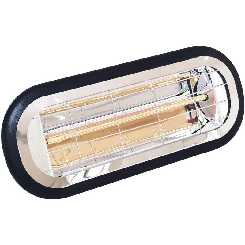 Hanover 16.5 Electric Halogen Lamp with Ceiling/Wall Mount Bracket - HAN1001HA-BLK