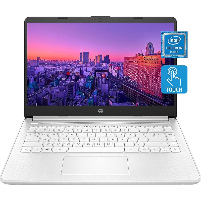 Hewlett Packard 14-dq0080nr 14" HD Intel Celeron N4020 4GB/64GB Touch Laptop, White