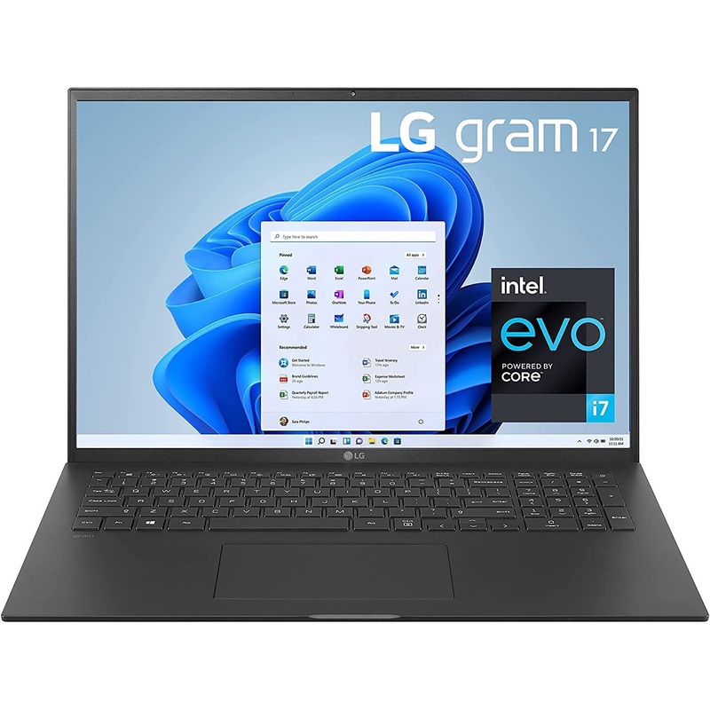 LG gram 17" Intel i7-1195G7 16GB/2TB SSD Ultra-Slim Laptop, Black - 17Z95P-K.AAB9U1