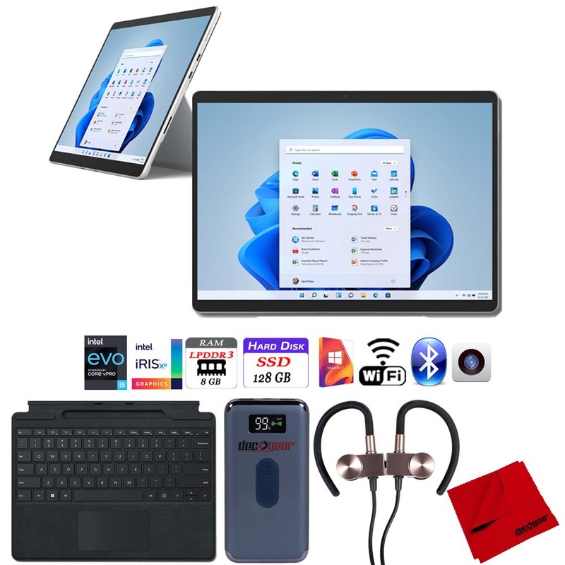 Microsoft Surface Pro 8 13" Intel i5-1135G7 8GB/128GB Laptop + Type Cover Keyboard Bundle
