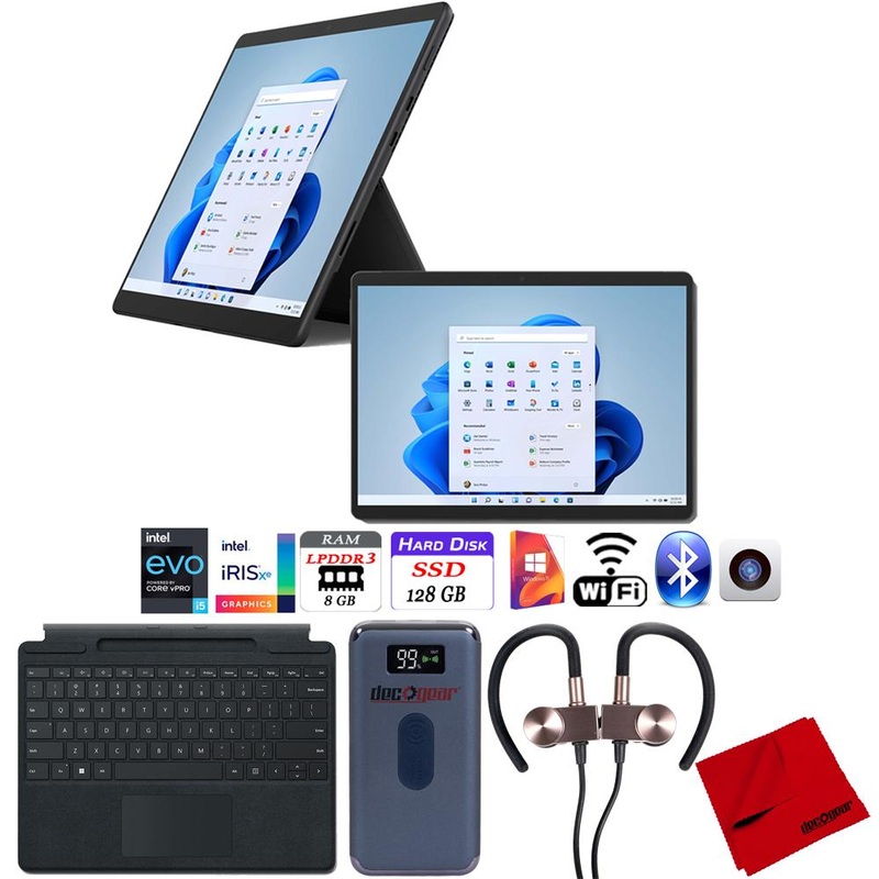 Microsoft Surface Pro 8 13" Intel i5-1135G7 8GB/256GB Laptop + Type Cover Keyboard Bundle