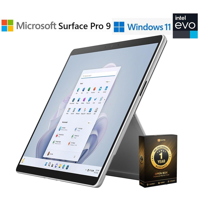 Microsoft Surface Pro 9 13" Tablet i7 32GB/1TB Platinum Open Box+1 Year Warranty
