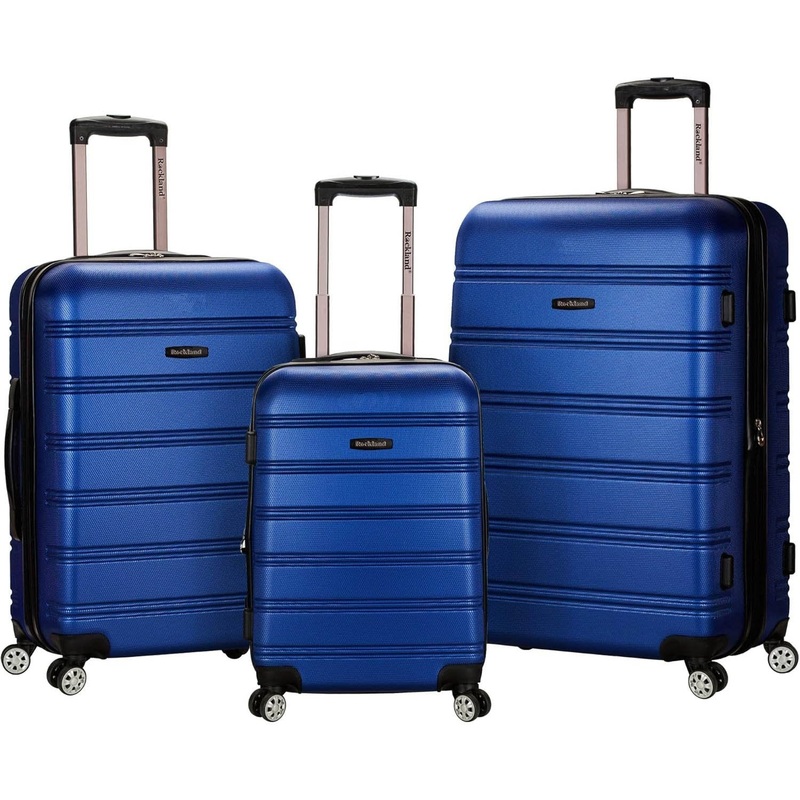 Rockland Melbourne Hardside Expandable Luggage Spinner Wheels, Blue, 3-Piece (20/24/28)