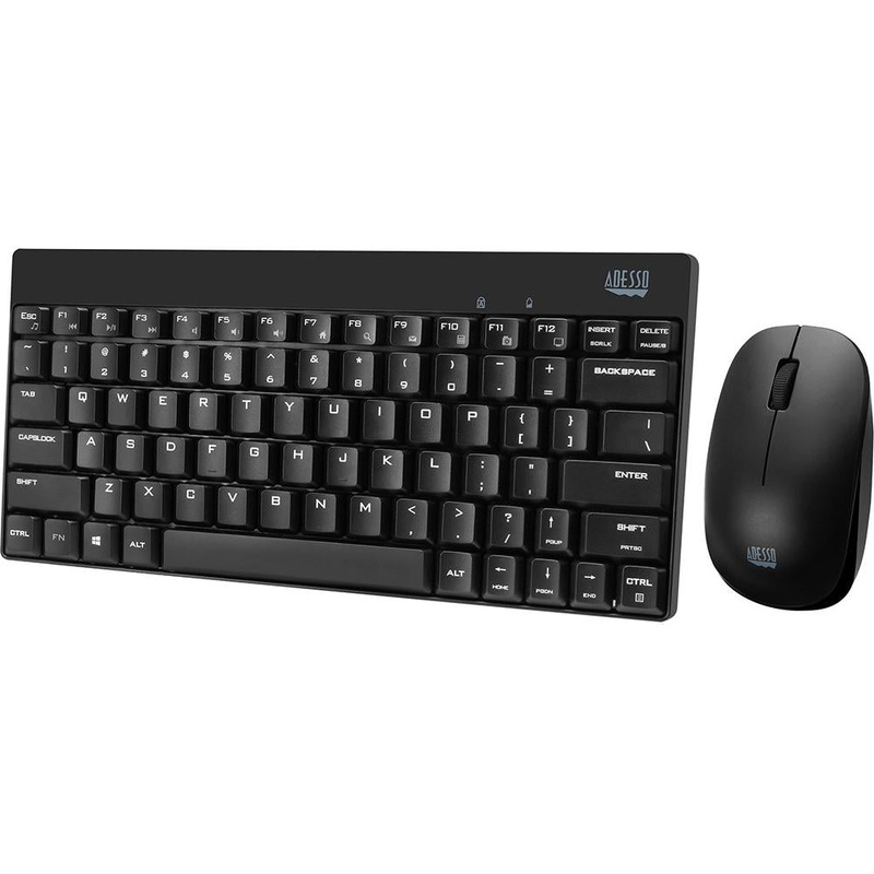 Adesso WKB-1100CB Wireless Spill Resistant Mini Keyboard & Mouse Combo