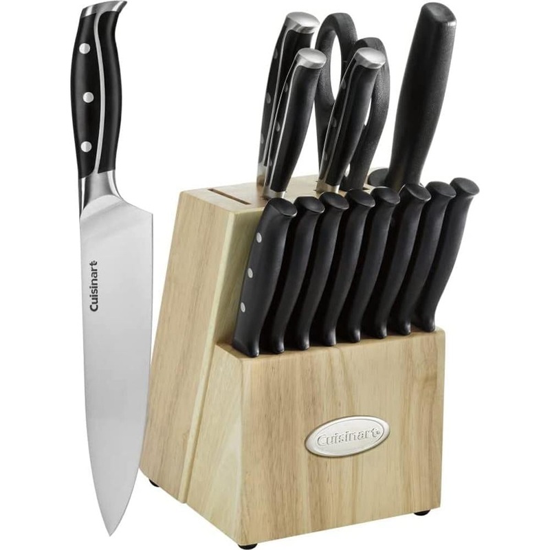 Cuisinart C77TRN-15P Nitrogen Collection 15-Piece Knife Block Set, Black
