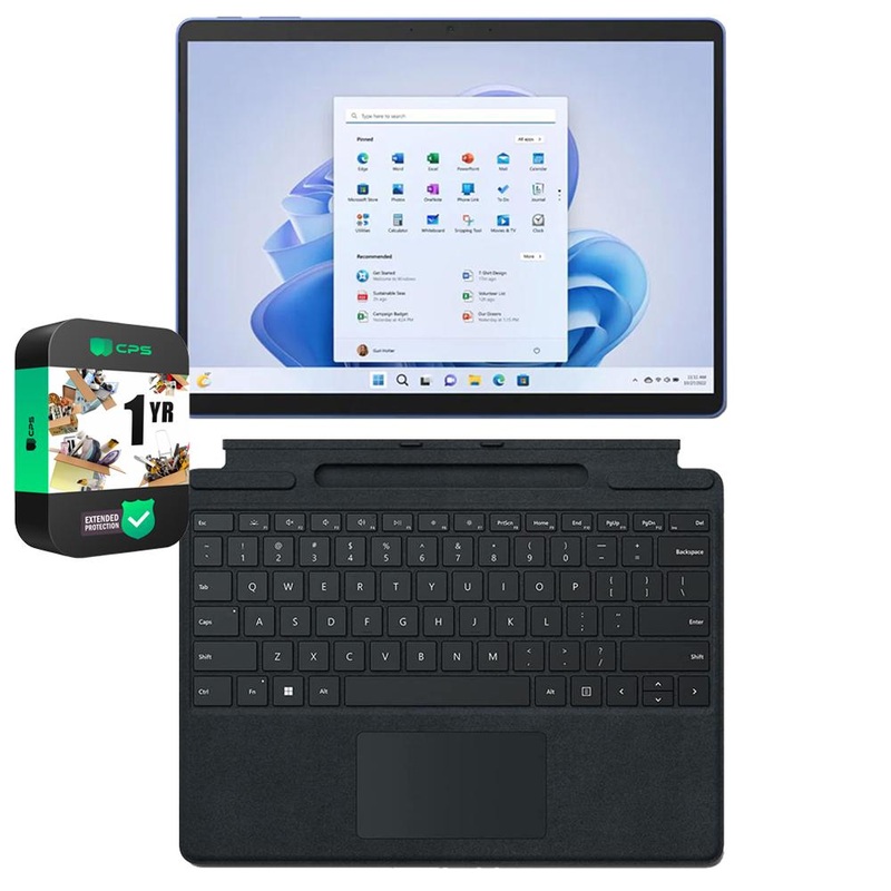 Microsoft Surface Pro 9 13" Tablet i7, 16/256GB, Sapphire w/ Keyboard +Extended Protection