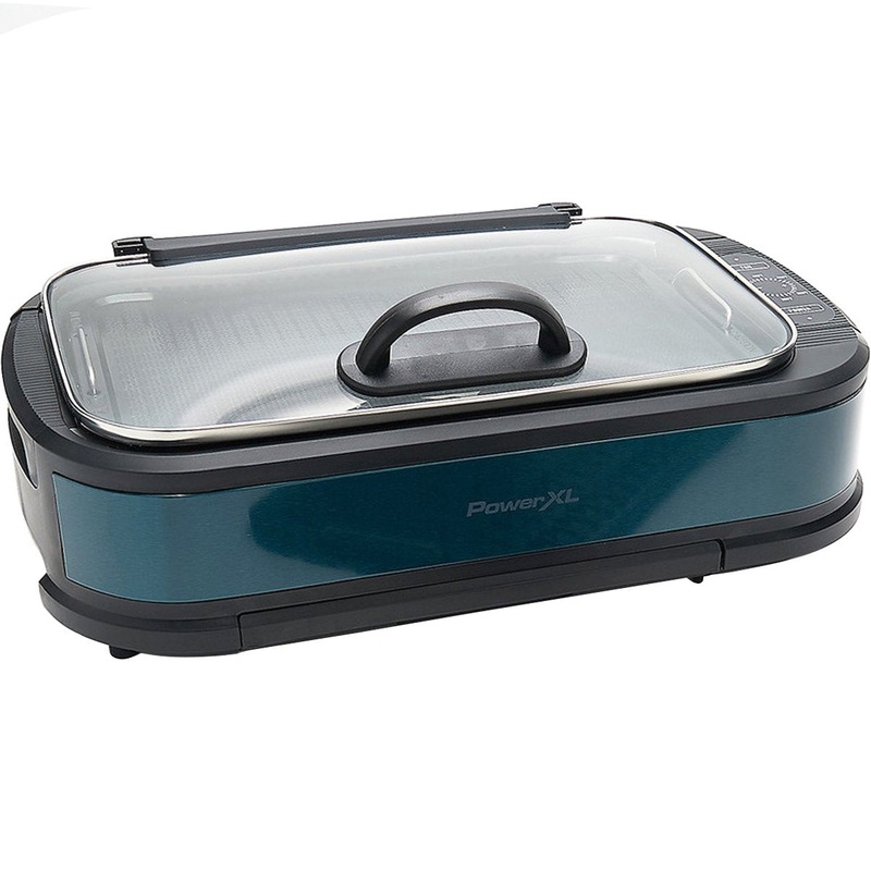 PowerXL Smokeless Indoor 1500 Watt Grill, Green (5-00682-05) - Open Box