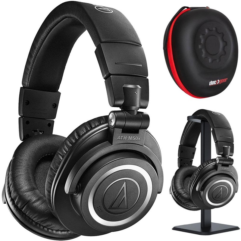Audio-Technica ATH-M50xBT2 M50X Wireless Over-Ear Bluetooth Headphones Bundle with Case