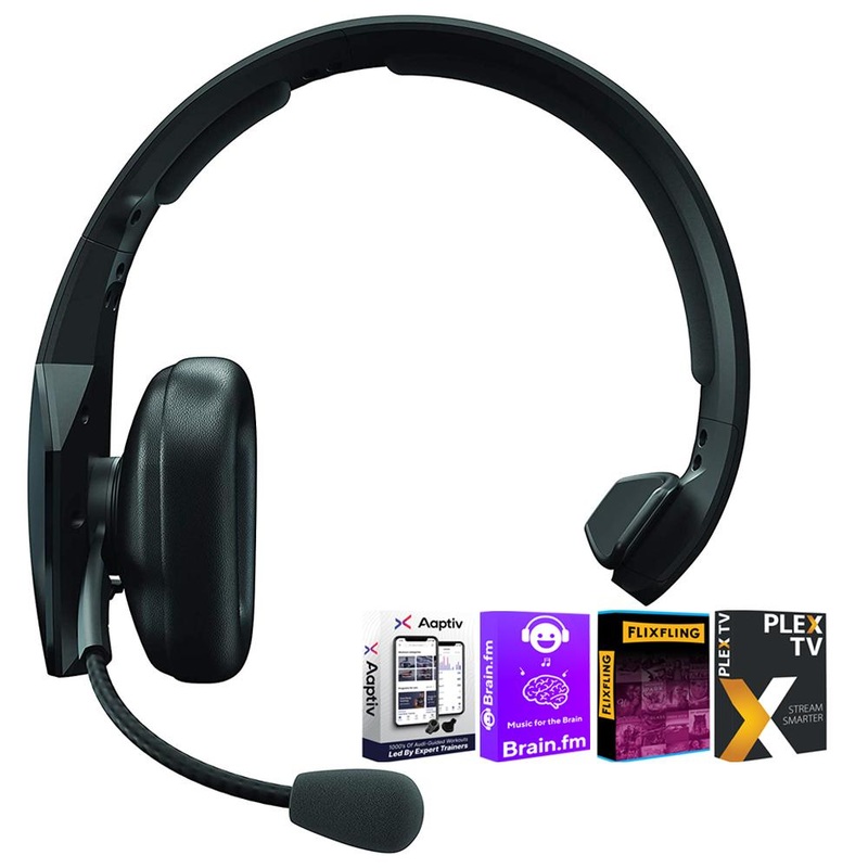BlueParrott Bluetooth Mono Noise-Canceling Headset with Audio Essentials Bundle