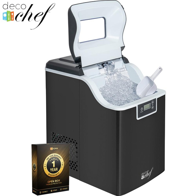 Deco Chef 44LB Countertop Nugget Ice Maker Black Open Box with 1 Year Warranty