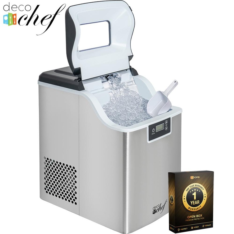Deco Chef 44LB Countertop Nugget Ice Maker Stainless Open Box + 1 Year Warranty