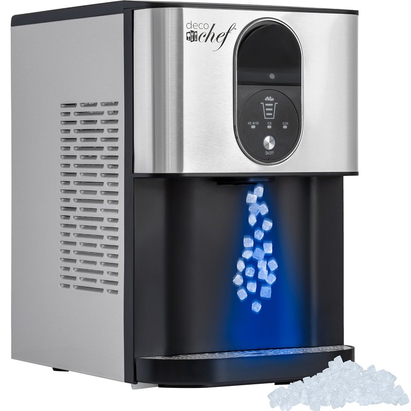 Deco Chef 46LB Self Dispensing Nugget Ice Maker, Countertop, Makes 1.8LB per Hour