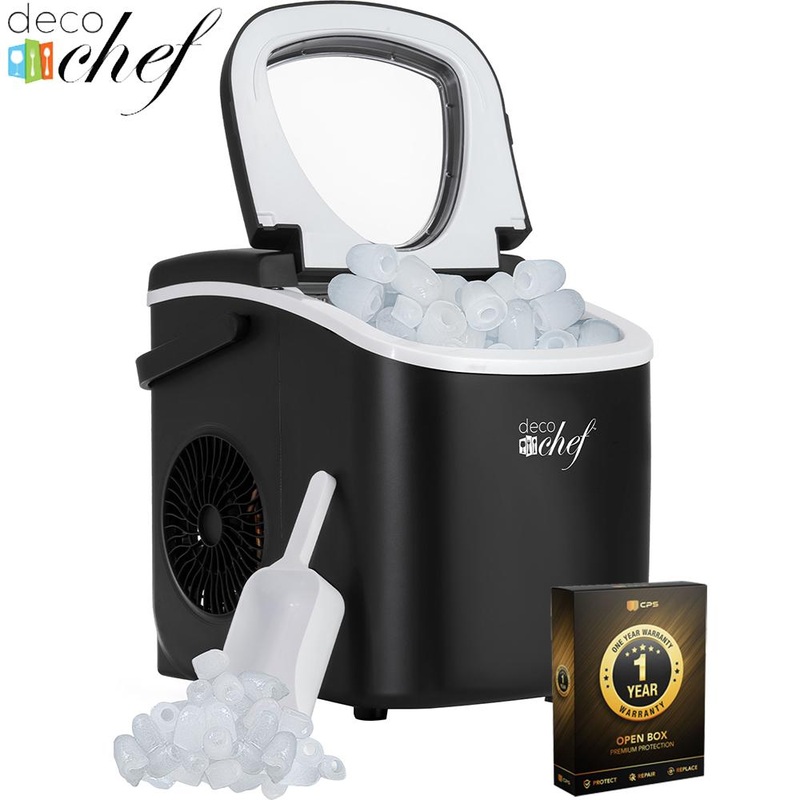 Deco Chef Compact Countertop Ice Maker 26LBs in 24HRs Open Box + 1 Year Warranty