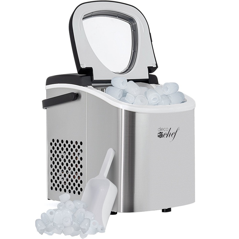 Deco Chef Compact Countertop Ice Maker 26LBs in 24HRs, Stainless - Refurbished