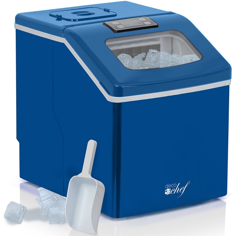 Deco Chef Countertop Portable Ice Maker for Home or Office, 40 lb/Day, Blue