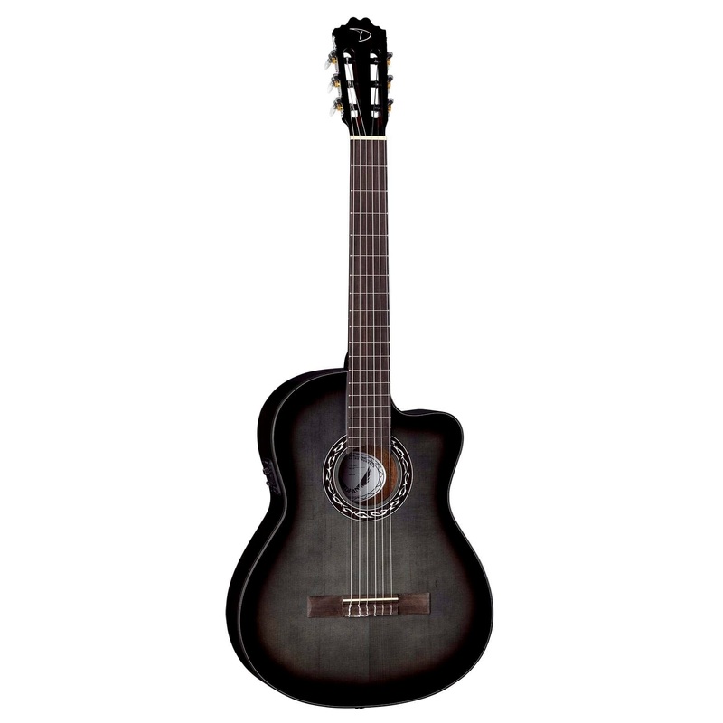 Dean EC BKB Espana Classical Acoustic Guitar, Solid Spruce Top, Black Burst