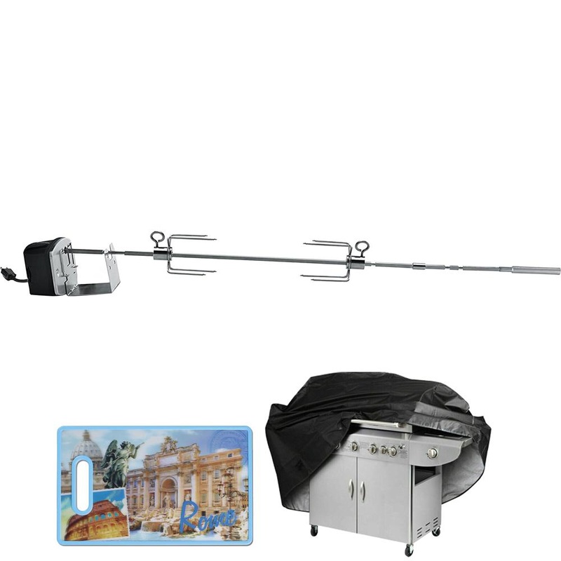 Weber Rotisserie for Weber Genesis II, LX 200 / 300 Grills +Cutting Board +Grill Cover