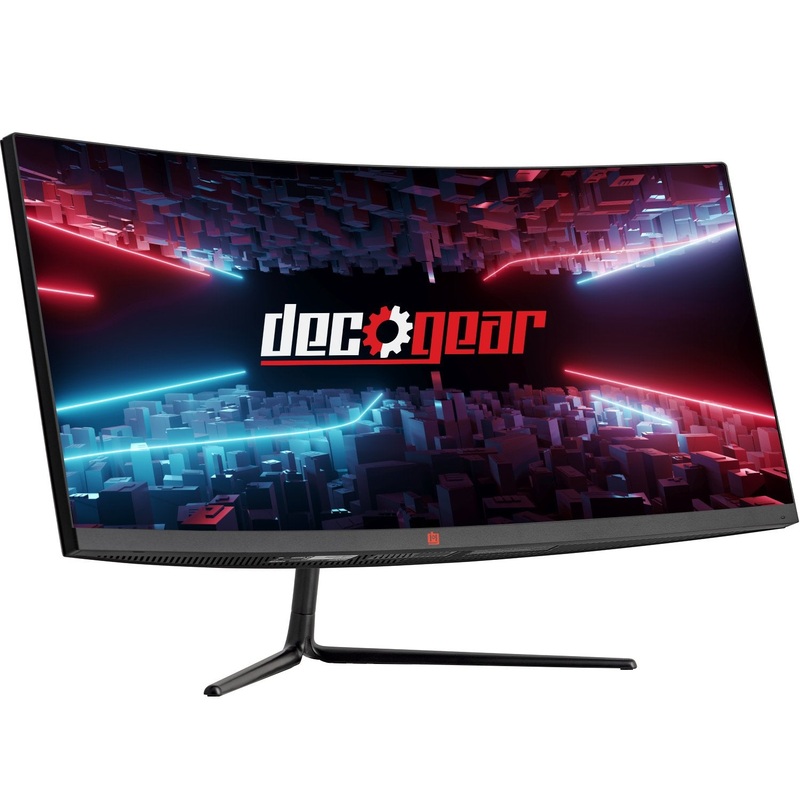 Deco Gear 30" Curved Monitor, 200 Hz, 1ms MPRT, 2560x1080, for Gaming - Refurbished