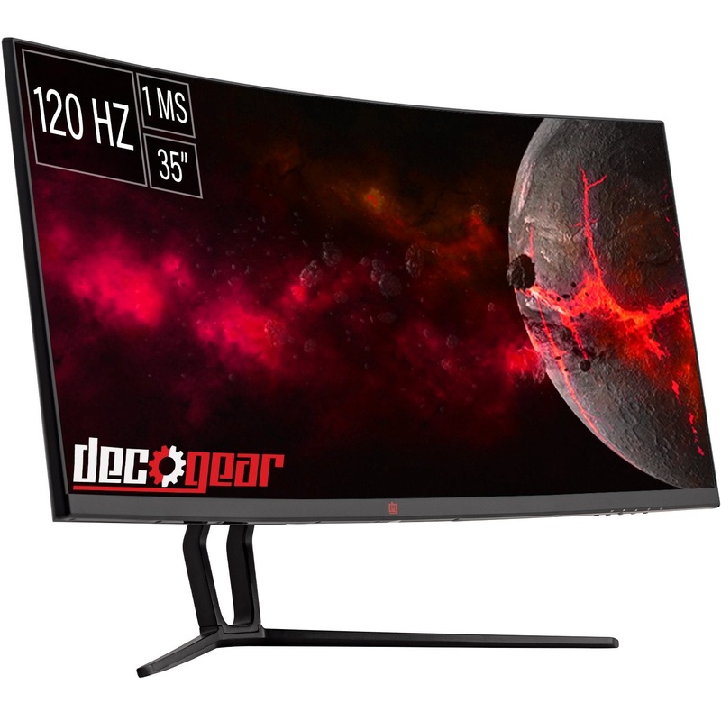 Deco Gear 35" Curved Gaming Ultrawide Monitor, 3440x1440, 120 Hz, 1ms MPRT - Refurbished