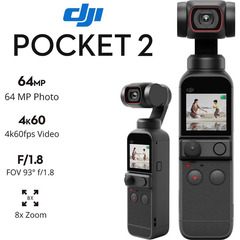 DJI Pocket 2 Touchscreen Handheld 3-Axis Gimbal Stabilizer 4K Camera Creator Combo