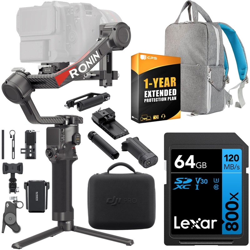 DJI RS 4 Pro Combo Gimbal Bundle with 64GB Warranty and Backpack