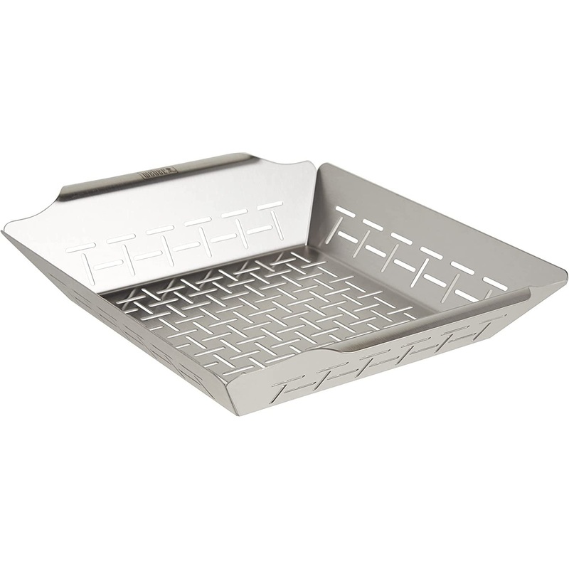 Weber Deluxe Stainless Steel Grilling Basket, Large