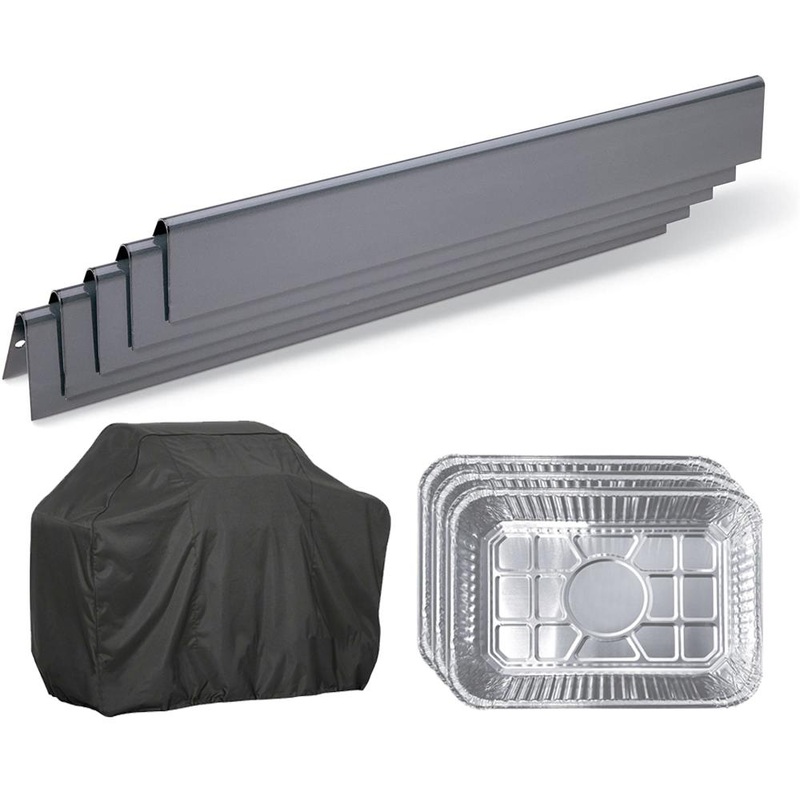 Weber Porcelain-Enameled Flavorizer Bars 22.5" with Grill Cover & Drip Pans