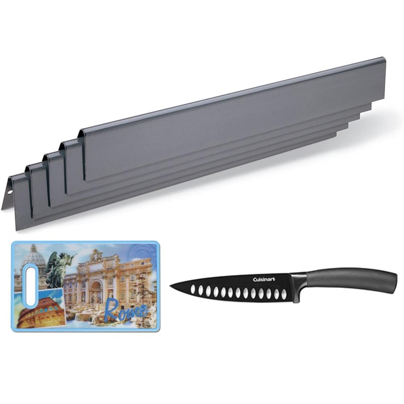 Weber Porcelain-Enameled Flavorizer Bars 22.5" with Knife & Cutting Board
