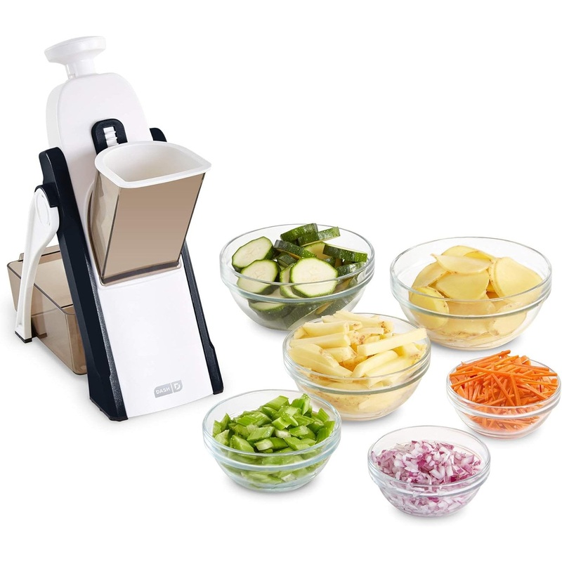 Dash Safe Slice Mandoline Slicer, Dicer for Vegetables with Thickness Adjuster -Black