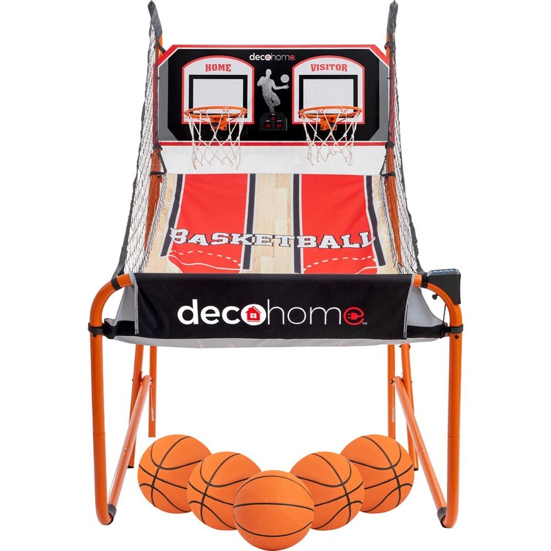 Deco Gear Arcade Basketball Game - LED Scoreboard; 8 Game Modes; and 5 Balls - Open Box