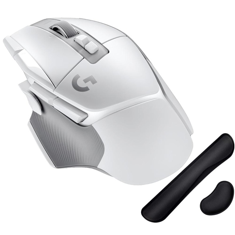 Logitech G502 X Lightspeed Wireless Gaming Mouse White with Foam Wrist Pads