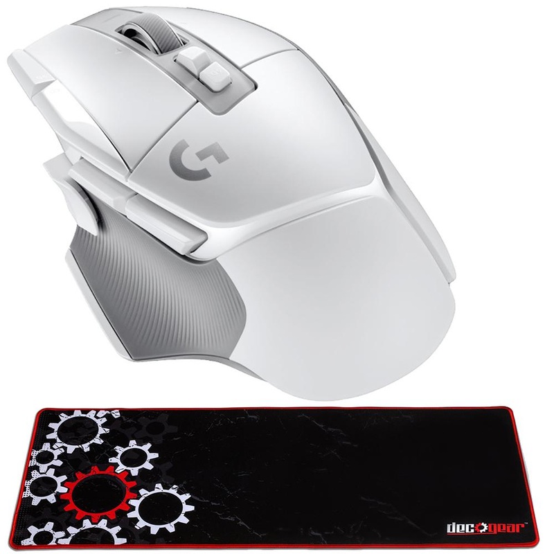 Logitech G502 X Lightspeed Wireless Gaming Mouse White with Gaming Mouse Pad