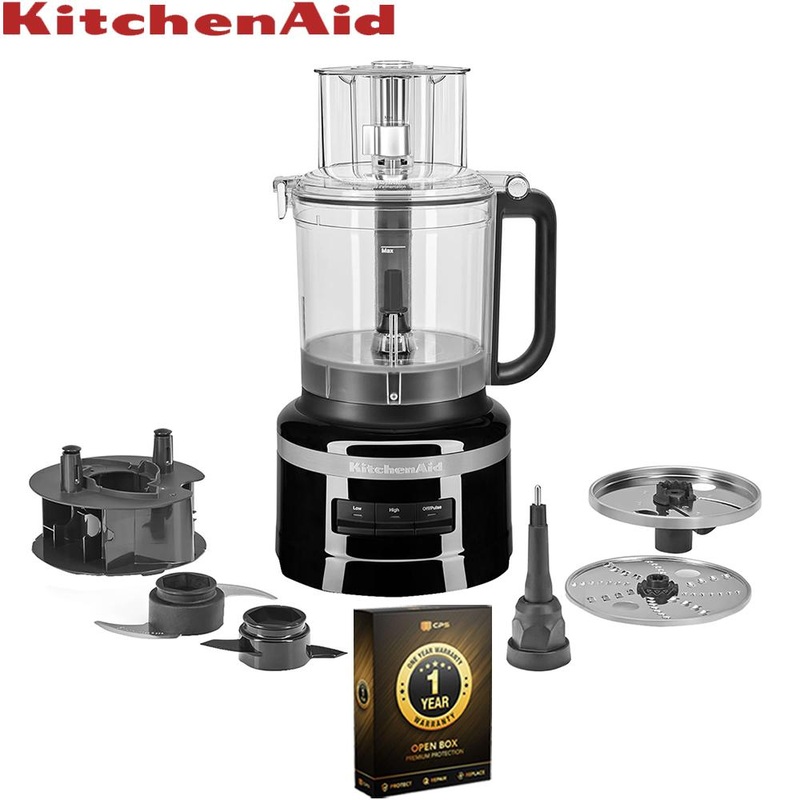 KitchenAid 13-Cup All In One Food Processor, Onyx Black (Open Box) + 1 Year Warranty