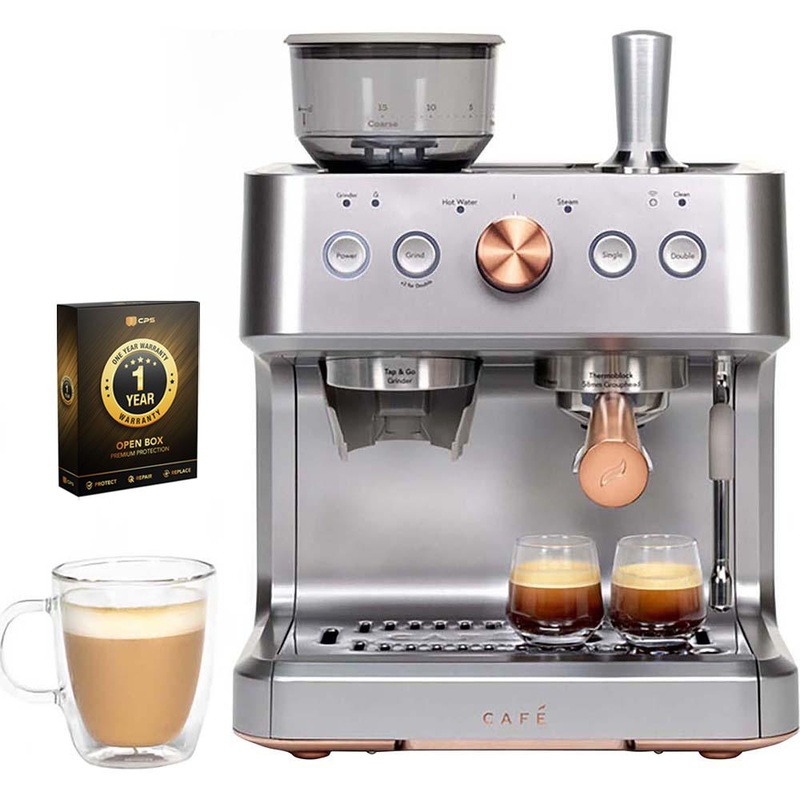 Cafe BELLISSIMO Semi Automatic Espresso Machine (Open Box) + 1 Year Warranty
