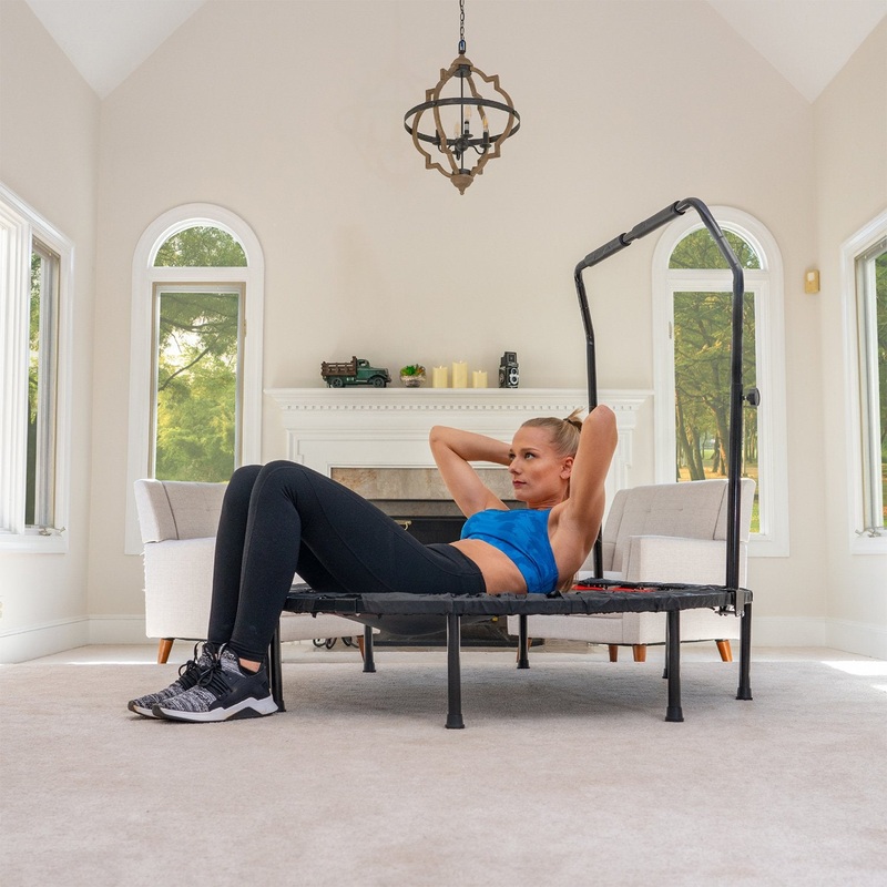 Deco Home 48-inch Indoor/Outdoor Fitness Trampoline Rebounder with Adjustable Handle Bar