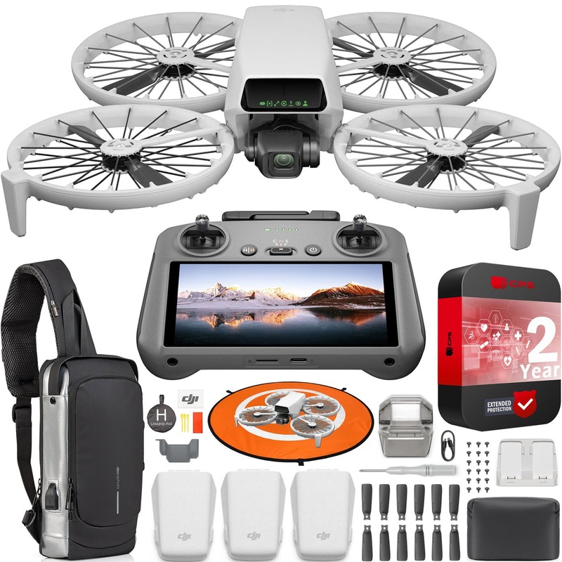 DJI Flip Drone Fly More Combo 4K UHD Quadcopter with RC 2 Remote + Accessory Bundle