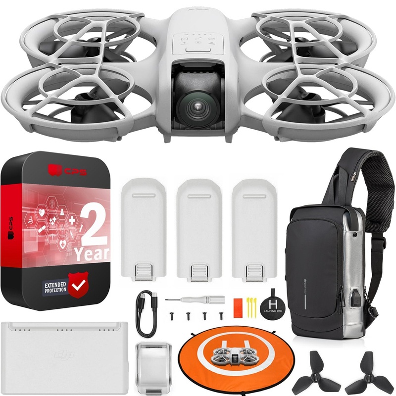 DJI Neo Drone Mini 4K Quadcopter with 3 Battery Combo + Extended Warranty Kit Bundle