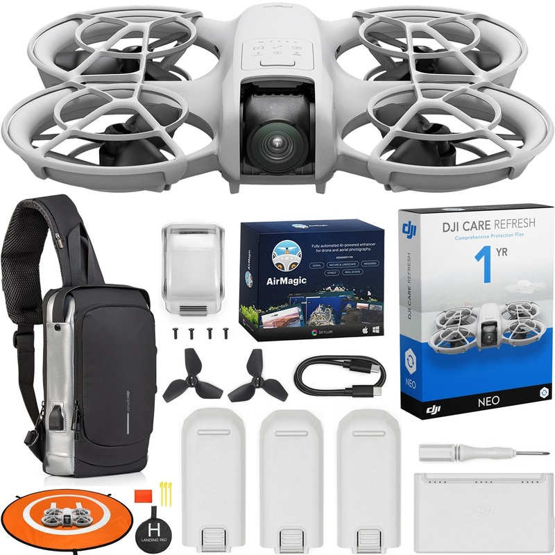 DJI Neo Drone Mini 4K Quadcopter with 3 Battery Combo with Care Refresh Plan Bundle