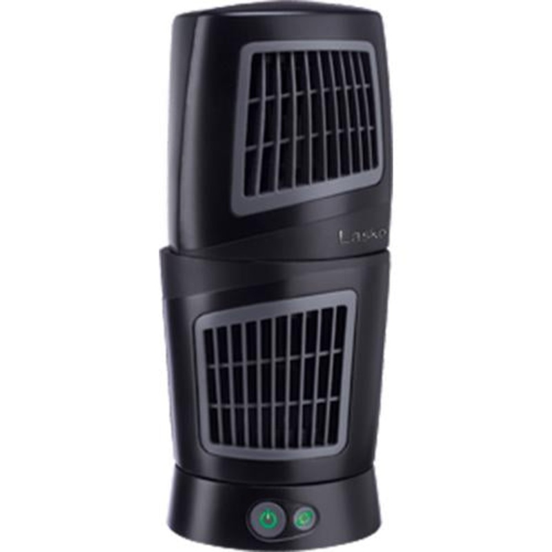 Lasko 4911 11.85-Inch Twist-Top Tower Desk Fan - Black