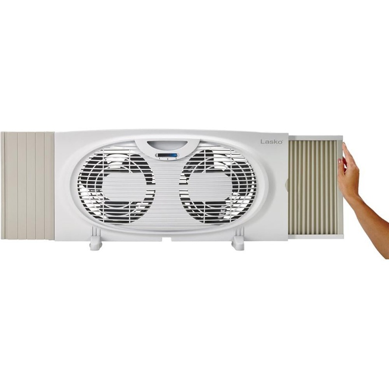 Lasko Twin Window Fan with 2 quiet, Energy Efficient speeds-W07350
